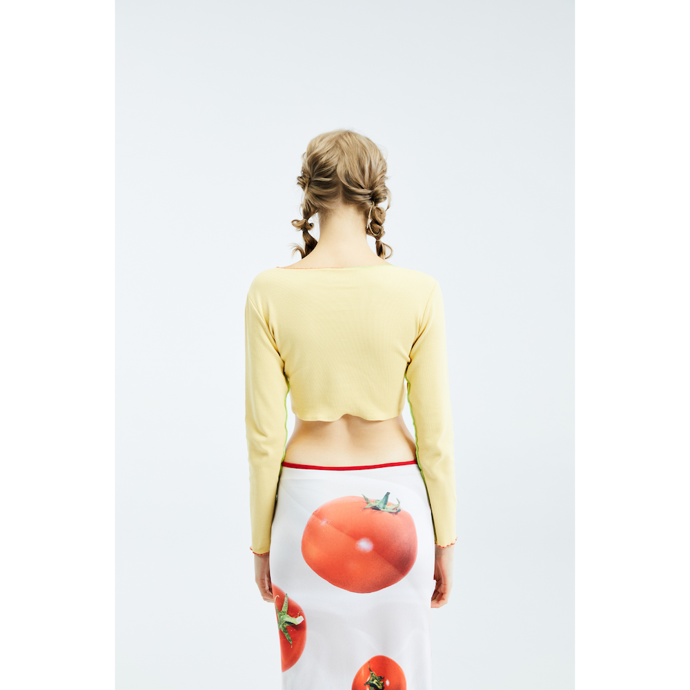 Crochet tomato crop top