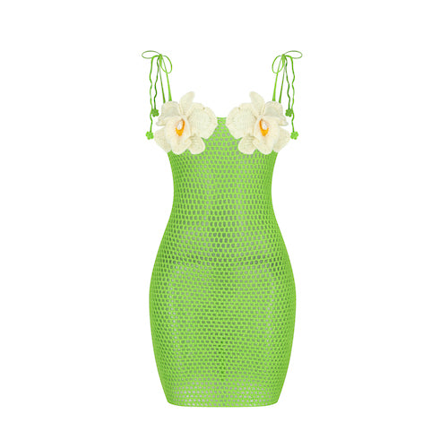orchid knitting dress