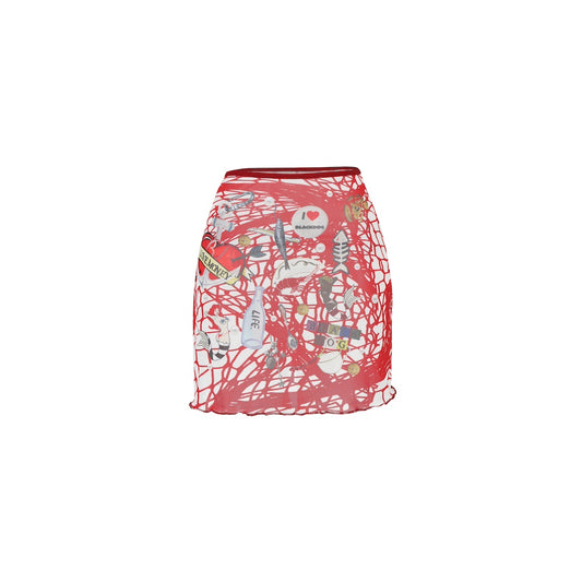 Fishnet mini skirt
