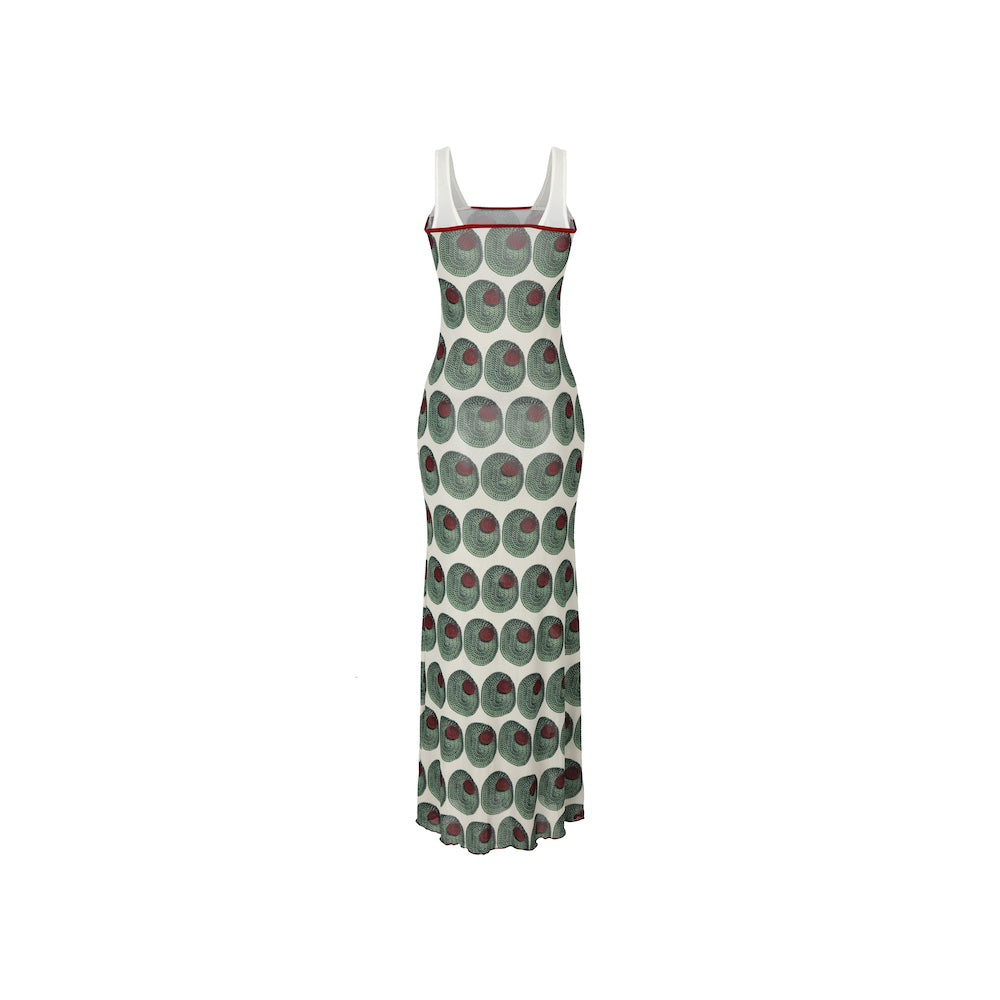 Olive see-through dress