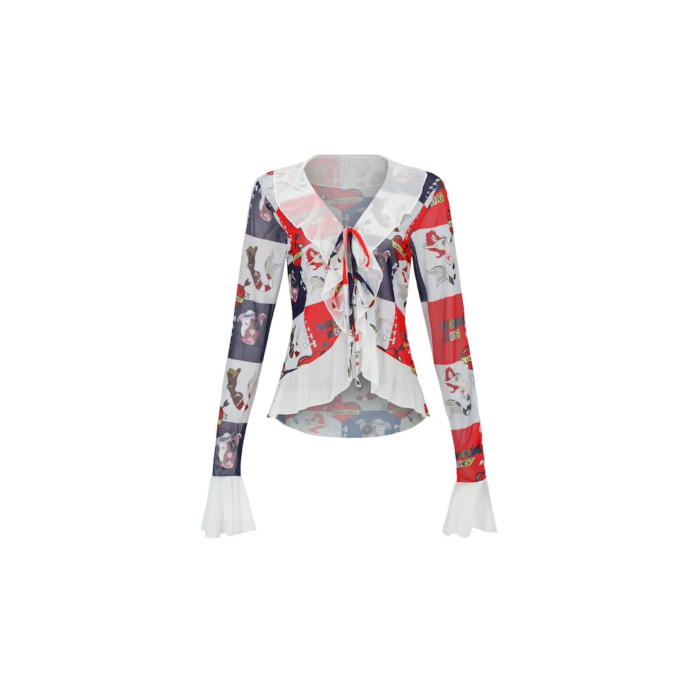 Worlds end ruffle shirt