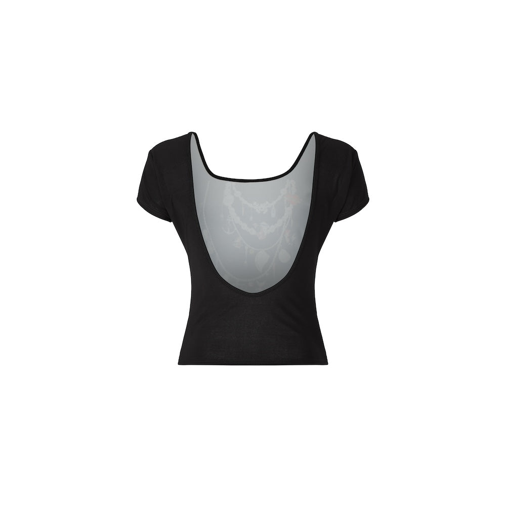 Necklace backless top