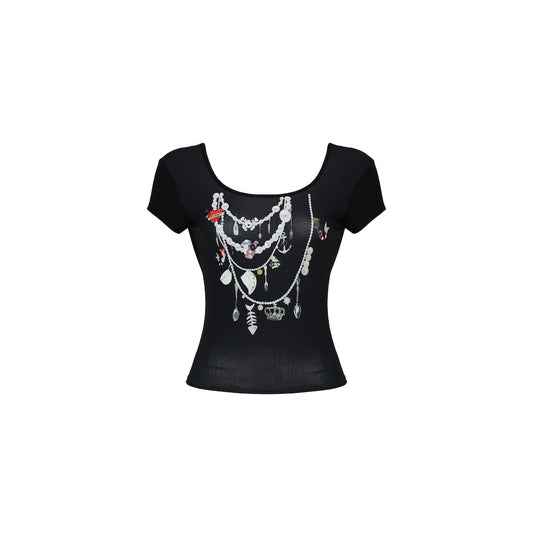 Necklace backless top