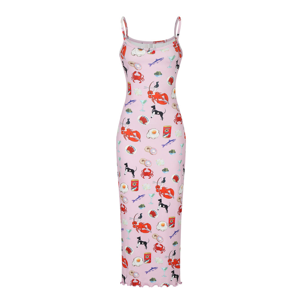 printed cami dress