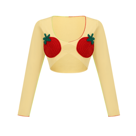 Crochet tomato crop top