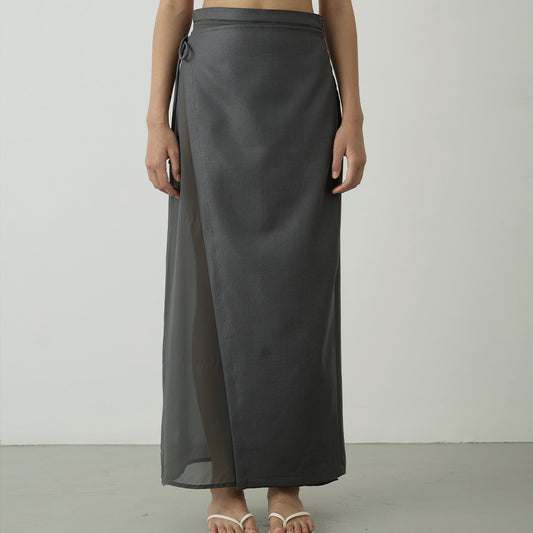 Maid wrap skirt