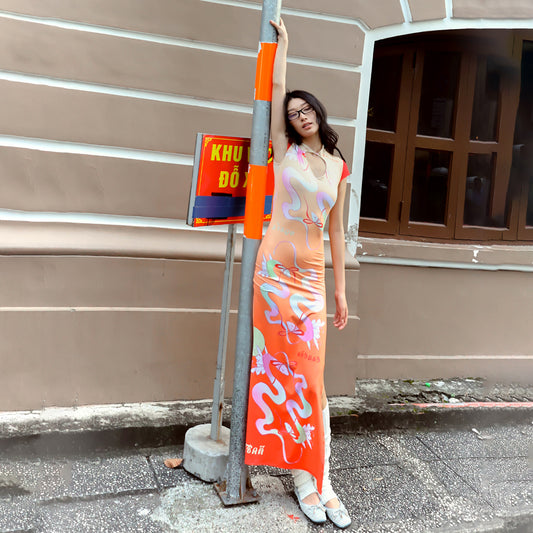 Mini heart maxi dress