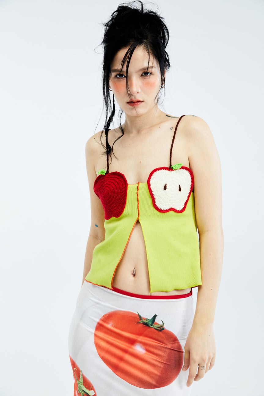 Crochet apple tube top