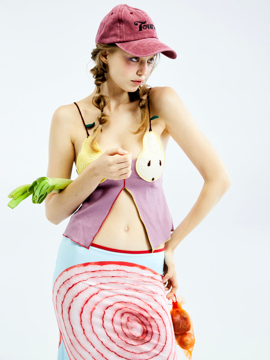 Crochet pear tube top