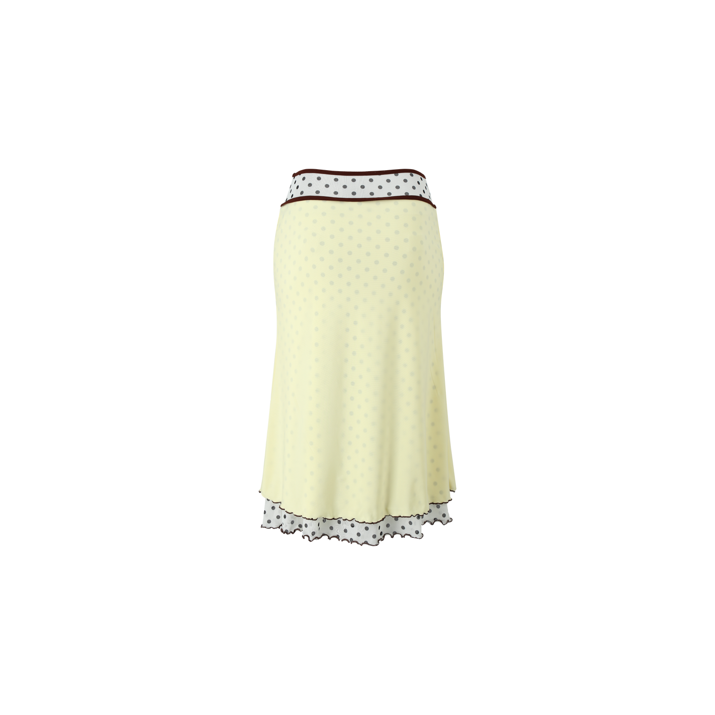 Slip dot midi skirt