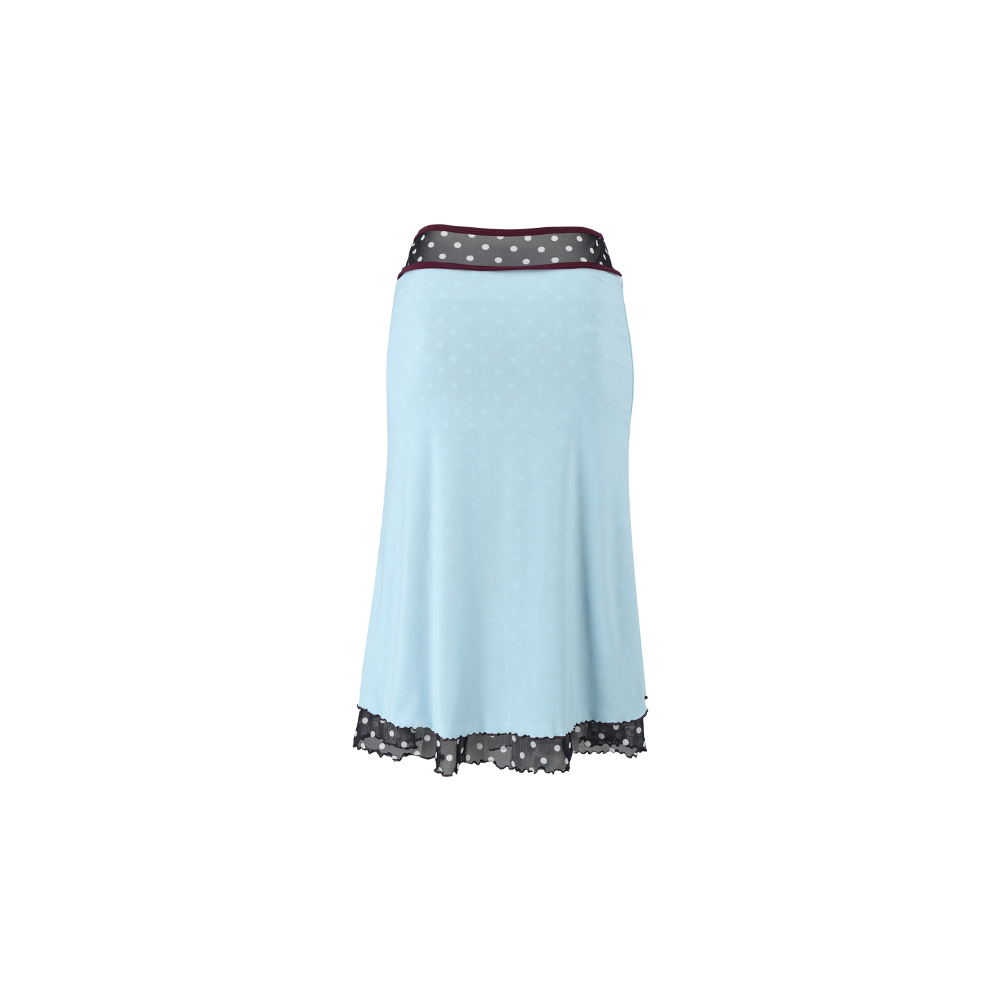 Slip dot midi skirt