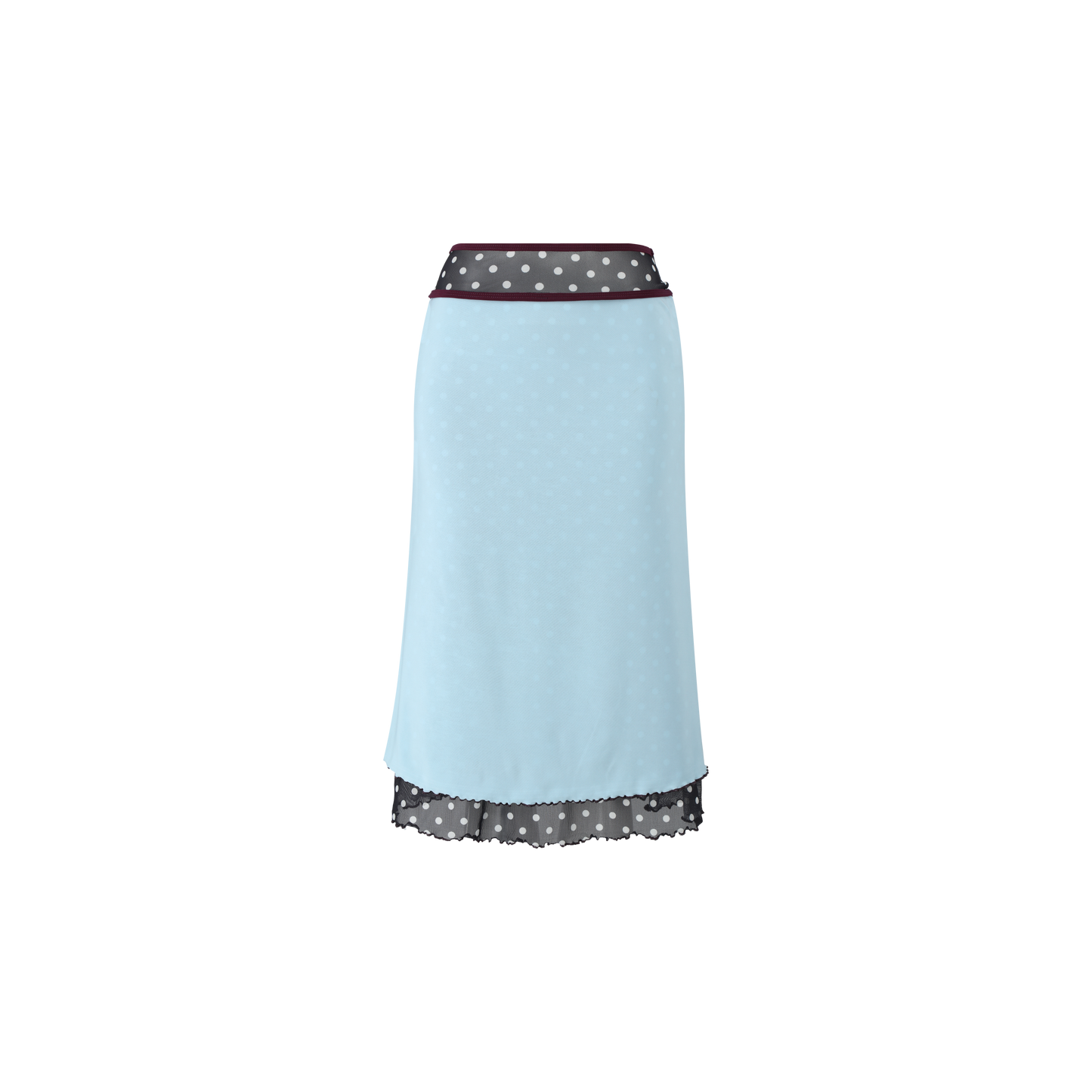 Slip dot midi skirt