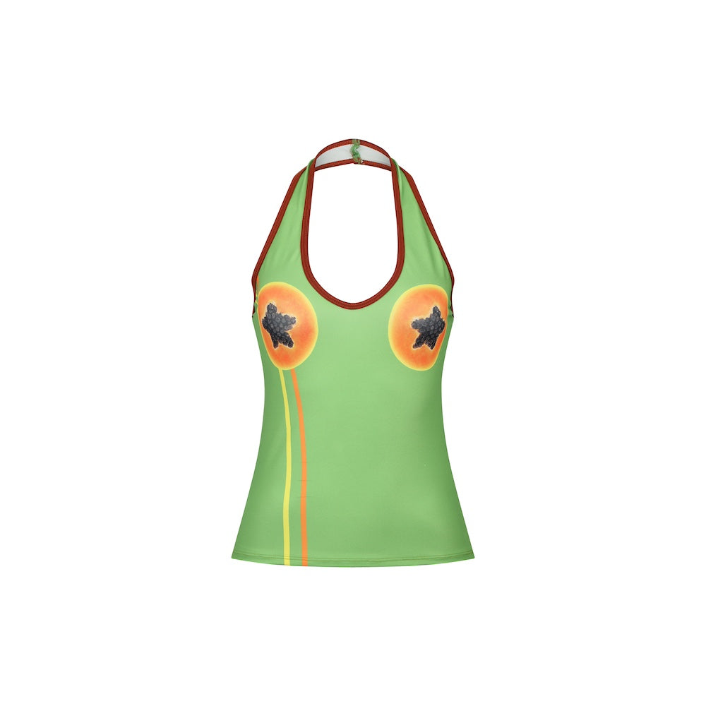 Papaya halter top