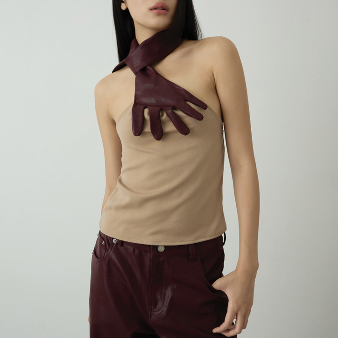 Glove halter top