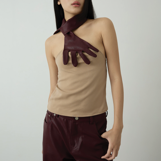 Glove halter top