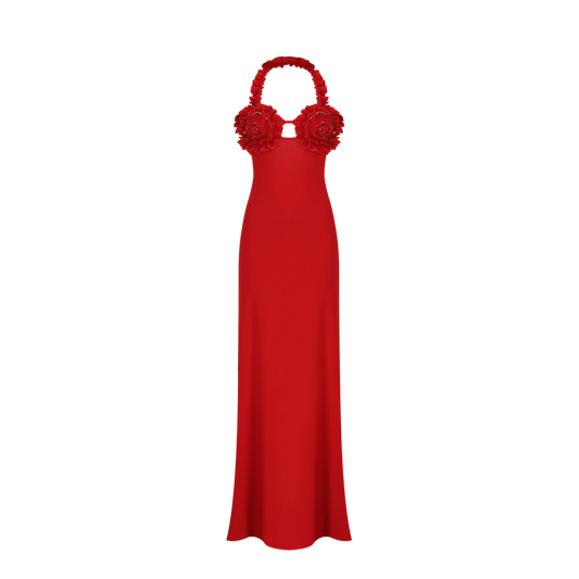 spiral maxi dress