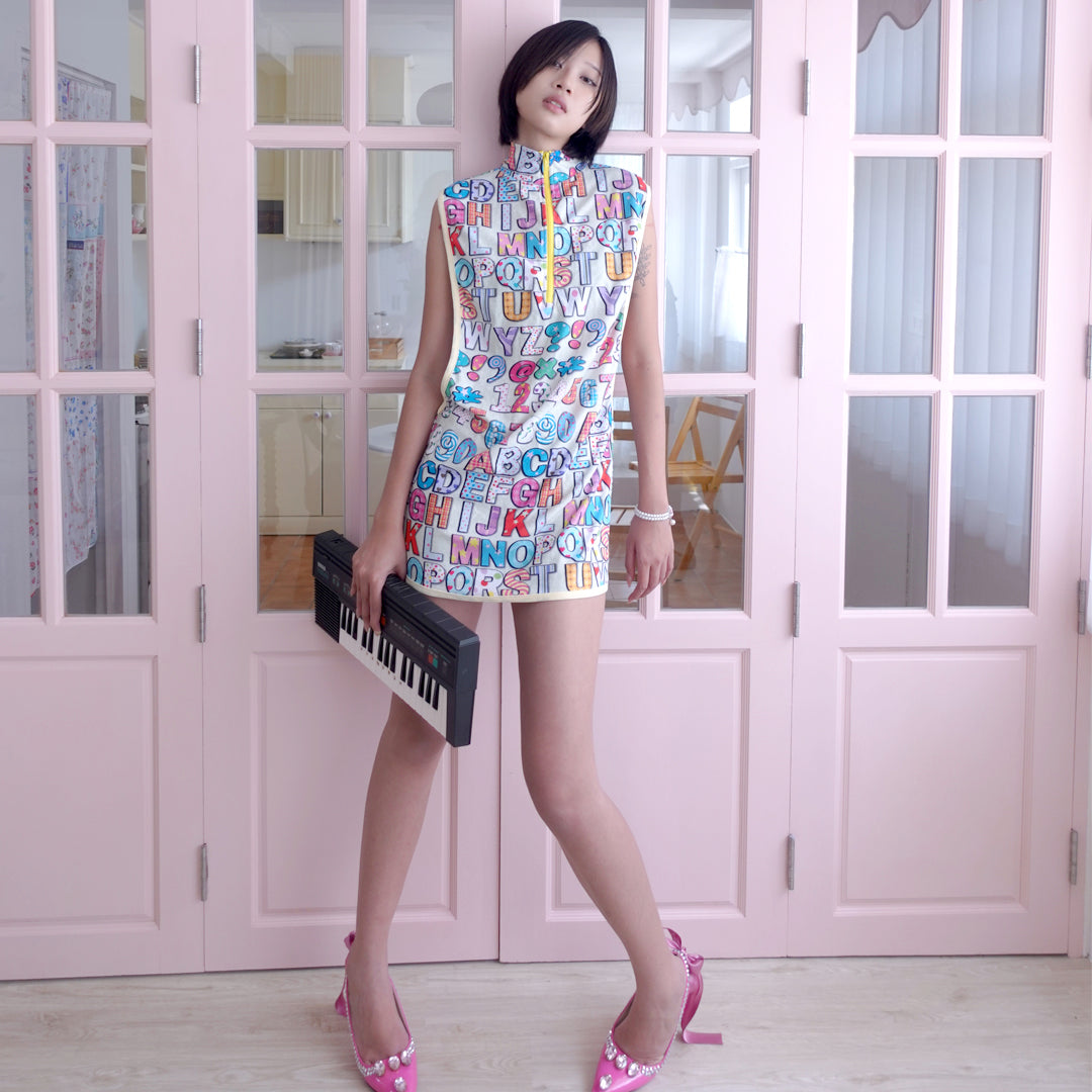 Alphabet  mini dress