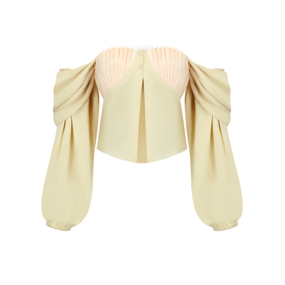 seashell satin blouse