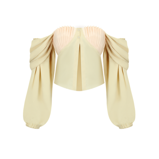 seashell satin blouse