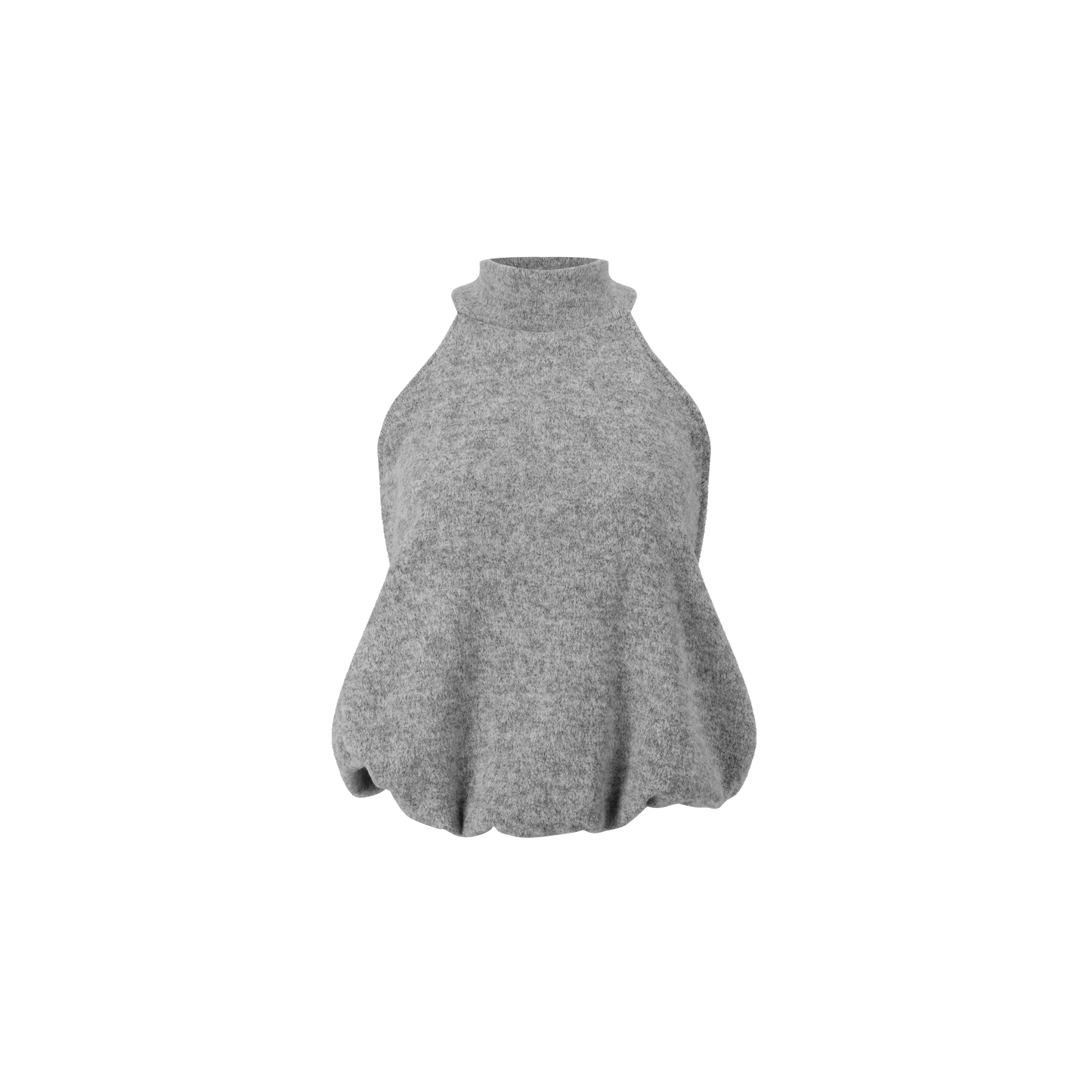 Melange gray halter top