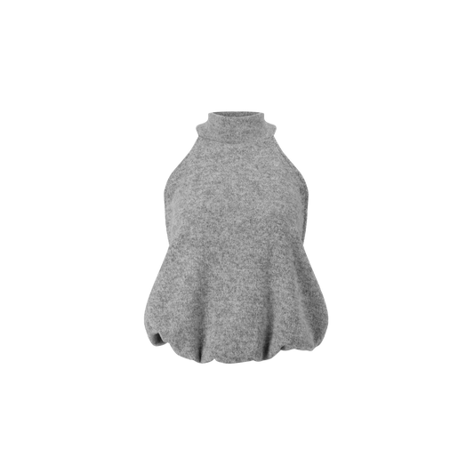 Melange gray halter top