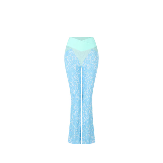 Lace print pants