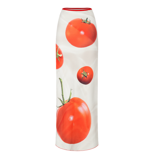 printed tomato skirt