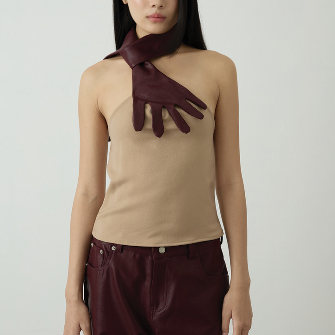 Glove halter top