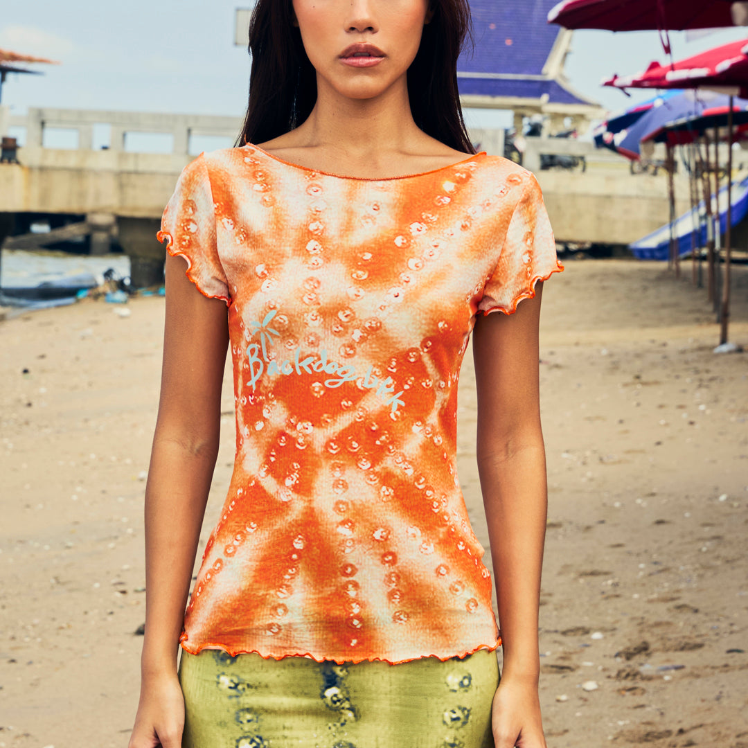 Tie dye printed top