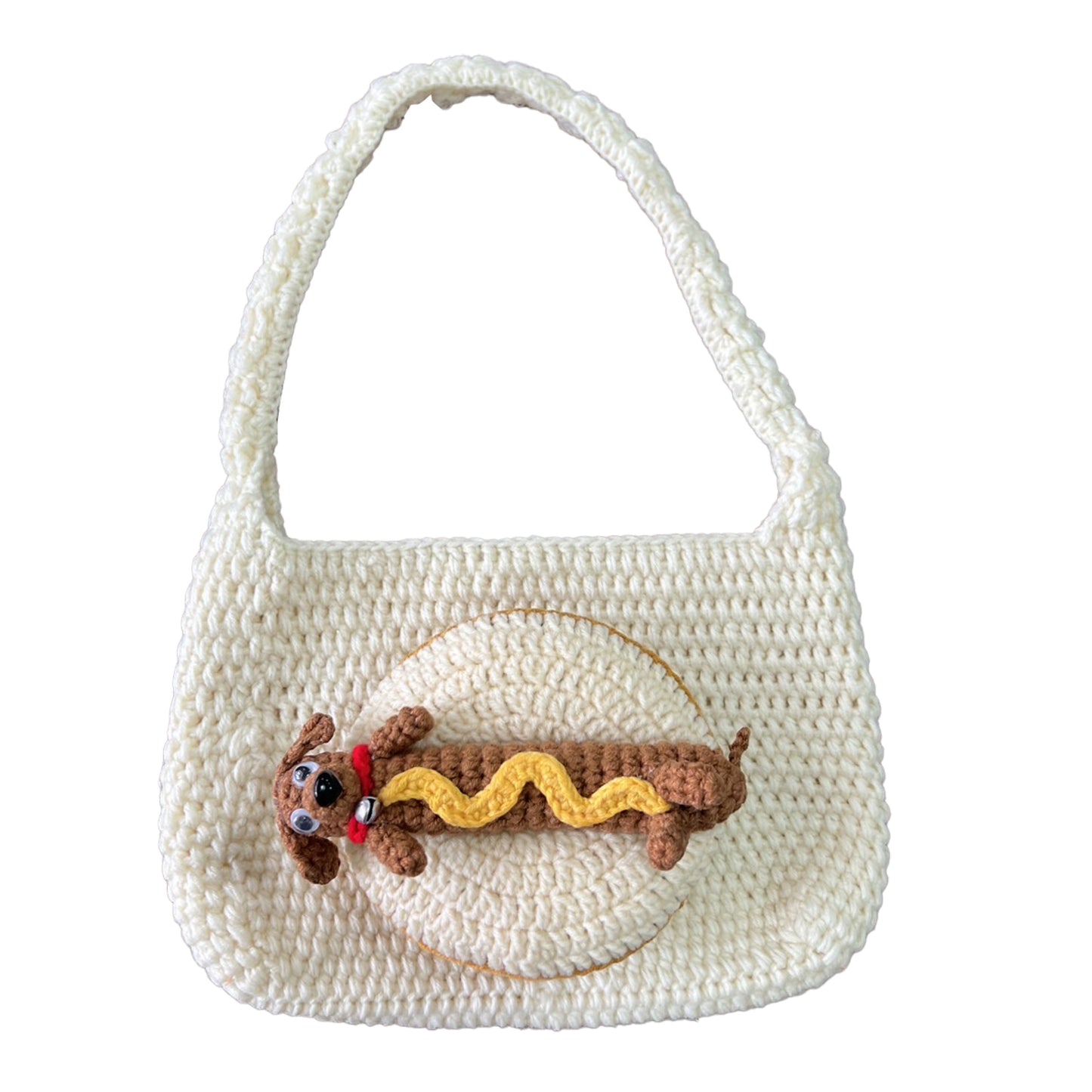 Hotdog crochet mini purse