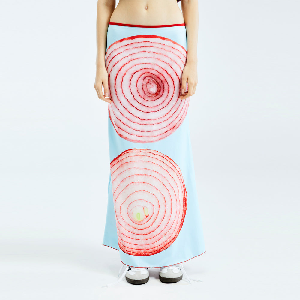 printed onion skirt