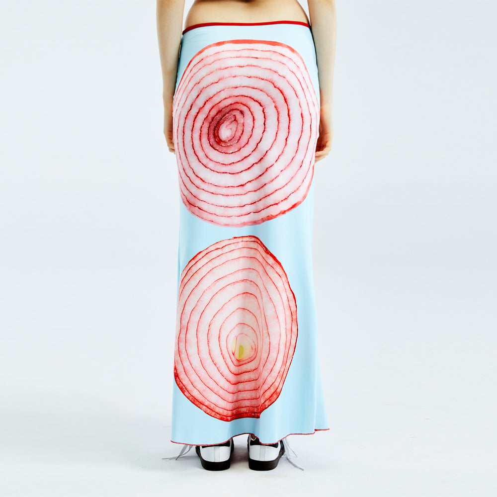 printed onion skirt