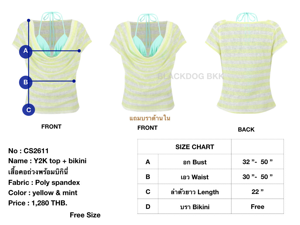 Y2K top + bikini