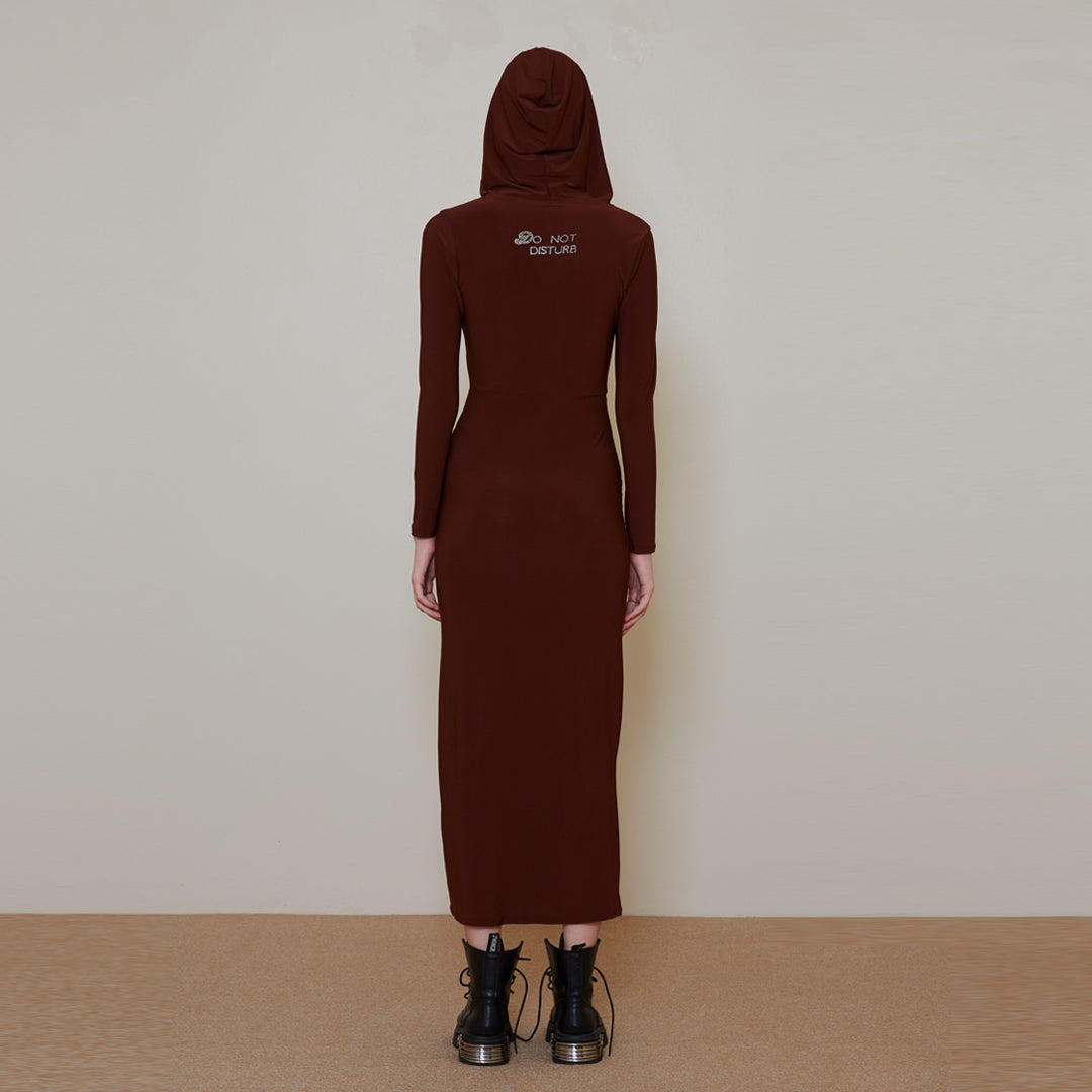 Brown Atmosphere hoodie dress