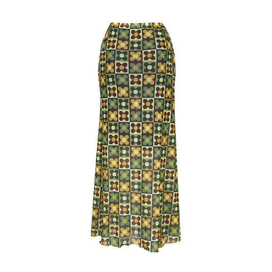 Green daisy skirt